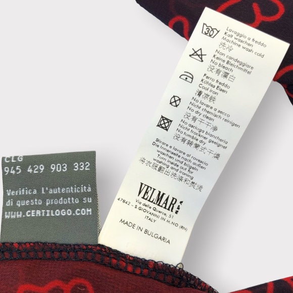 BLUGIRL FOLIES, Sheer Button Down Blouse with Butterfly Pattern, Size 10 - Picture 11 of 16